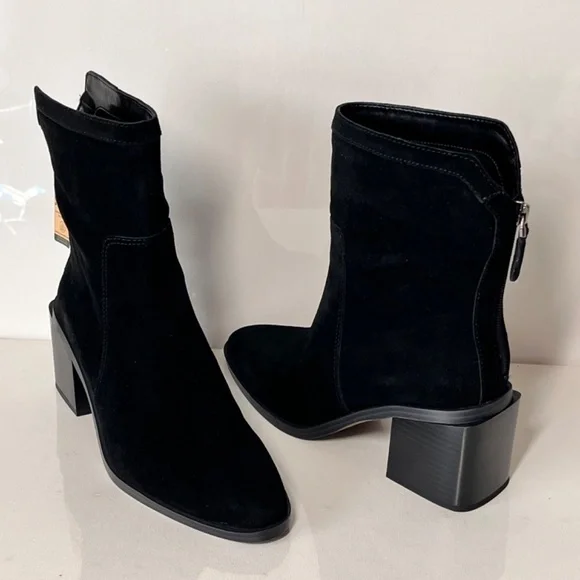 Vince Camuto Kortimy Water-Repellent Suede Mid-Shaft Boots - Picture 3 of 8